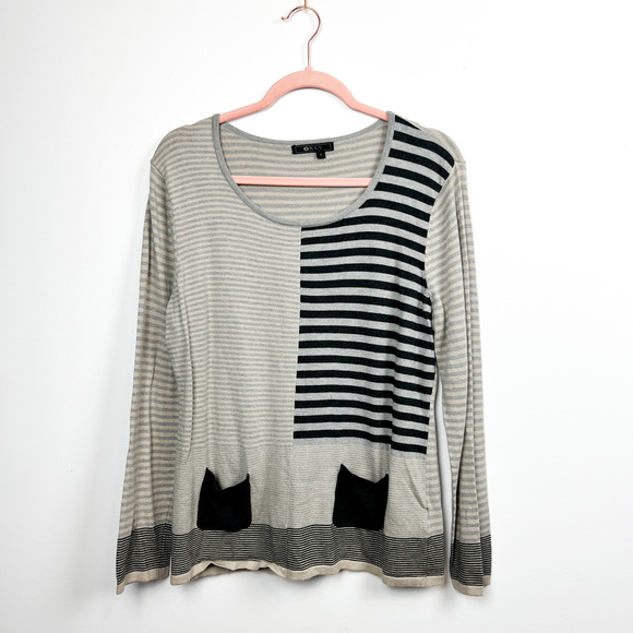 Orly Grey & Black Striped Long Sleeve - Picture 1 of 10